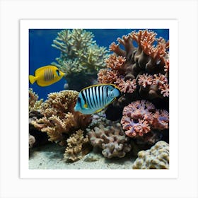 Default Aquarium With Coral Fish 1 Art Print