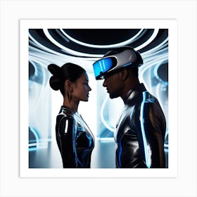 Futuristic Couple 15 Art Print