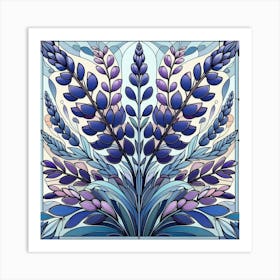 Purple blue lupine 3 Art Print