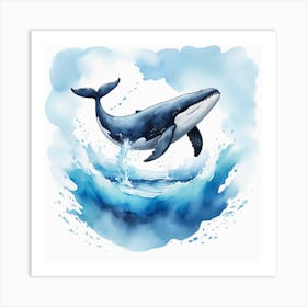 Whale In The Water Art Print