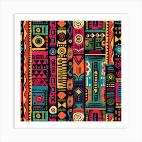 African Tribal Pattern 1 Art Print