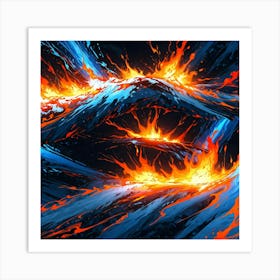 Abstract Lava Art Print