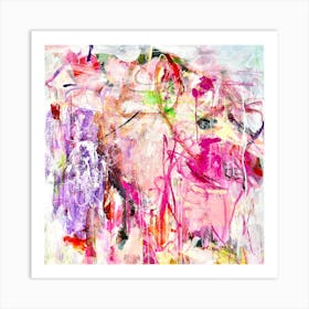 Lilacs and One Big Peony Art Print