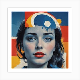 Girl With A Blue Eye Art Print