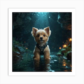 Dog In A Cave 1 Art Print