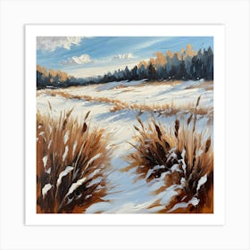 Snowy Field 1 Art Print