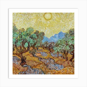 Olive Trees In The Sun Art Print