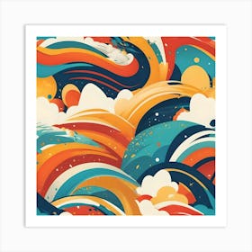 Abstract Wave Painting  Art Print