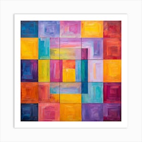 Abstract Squares Art Print