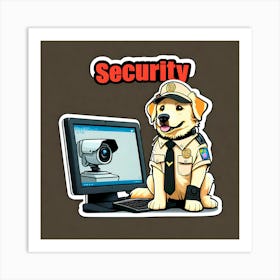 Security Dog 1 Art Print