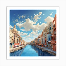 Canal City Art Print