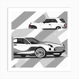 Classic Cars Art Print