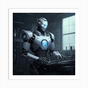 The Robotic Scientist Art Print