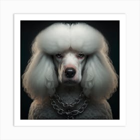 Portrait Of A Poodle Art Print