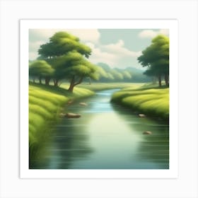 Landscape Painting 183 Art Print