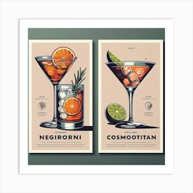 Cocktail Poster Set Affiche