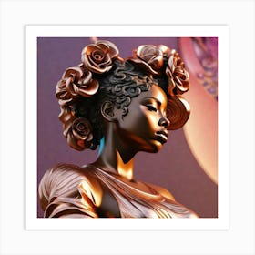 Bronze Statue Of A Woman Art Print