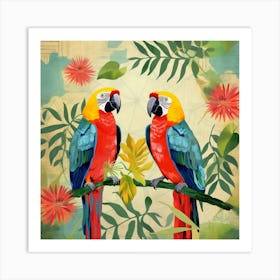 Bird In Nature Parrot 4 Art Print