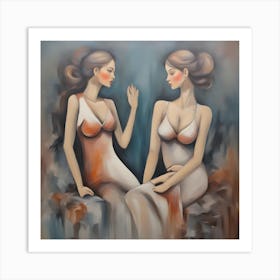 Two Women 1 Art Print