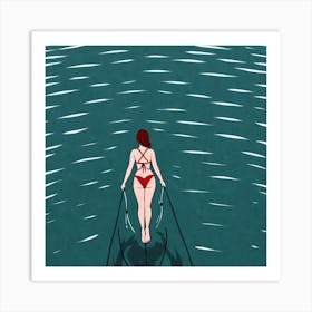 Woman In Bikini Art Print