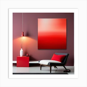 Cuadro Abstracto Tema Rojo Art Print