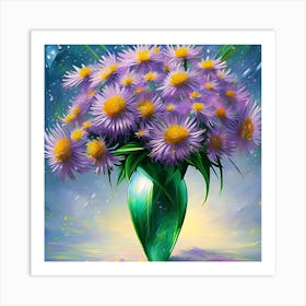 Aster Flowers 10 Art Print