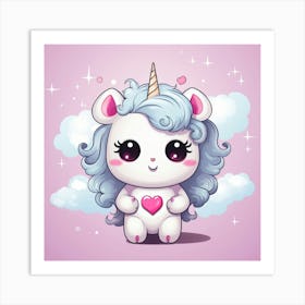 Cute Unicorn 831 Art Print