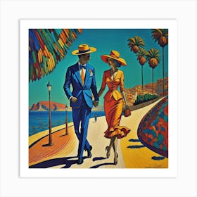 Day At The Beach Art Print