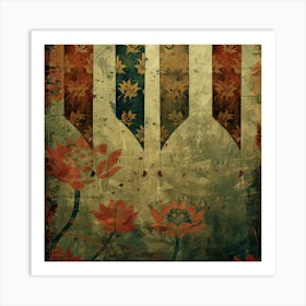 Wesak Banner Texture Featuring Buddhist Prayer Art Print