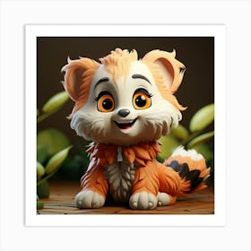 Fox Figurine 7 Art Print