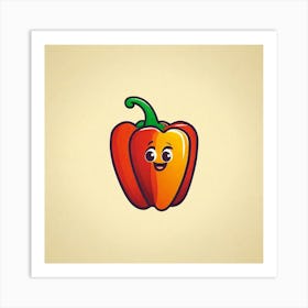 Cute Pepper Logo Art Print