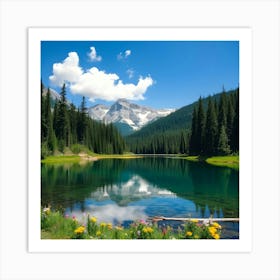 Lake - Lake Stock Videos & Royalty-Free Footage 7 Art Print