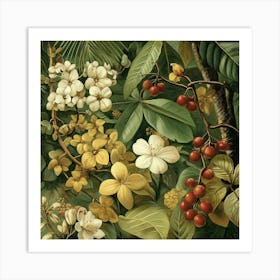 Tropical Flowers Art 14 Art Print