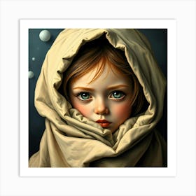 Ginger Girl Und Blanket - Diverse Art Illustration 48 Art Print