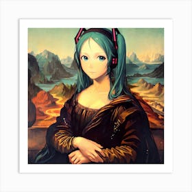 Mona Lisa anime Art Print