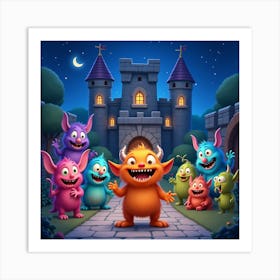 Monsters In The Castle 2 Art Print