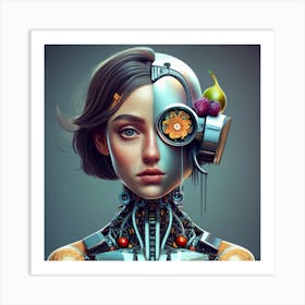 Robot Girl Art Print