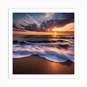 Sunset On The Beach 91 Art Print