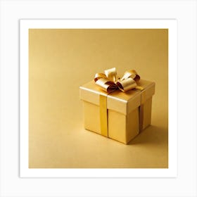 Gold Gift Box 3 Art Print