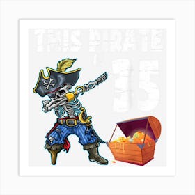 Dabbing With Gold This Pirate Is 35 Years Old Happy Birthday Art Print