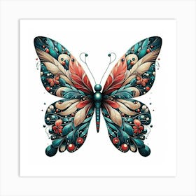 Modern Butterfly Art 3 Art Print