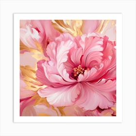 Pink Peony Flower Art Print