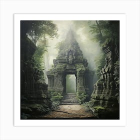 Temple In The Jungle 5 Art Print