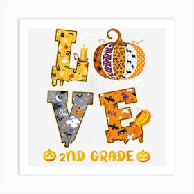 Spooky Pumpkin Love Halloween 2nd Grade Teacher Student Art Print