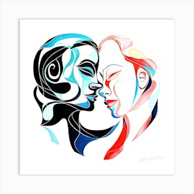 Love Has Won Here - Two People In Love Art Print