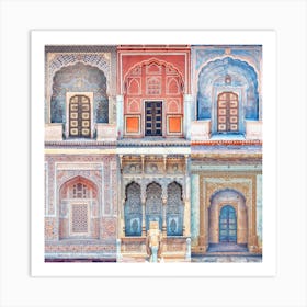 Rajasthan Style Square Art Print