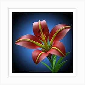 Red Lily Art Print