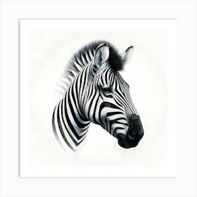 Zebra Head - Abstract Line Art Illustration 165 Art Print