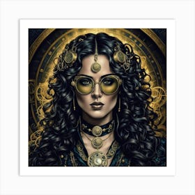 Mesmerizing steampunk beauty. Art Print