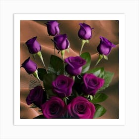 Purple Roses Art Print